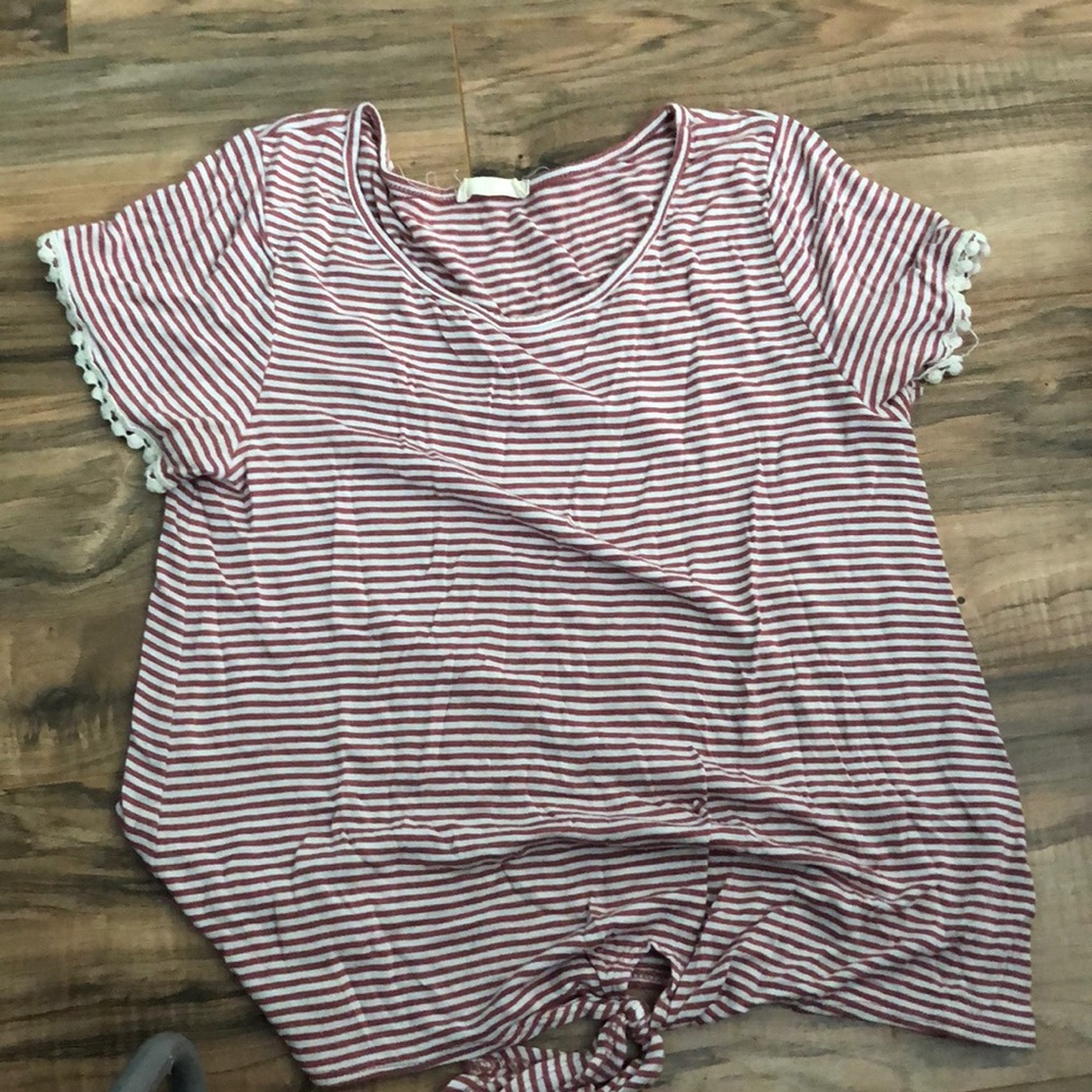 Red and white shirt